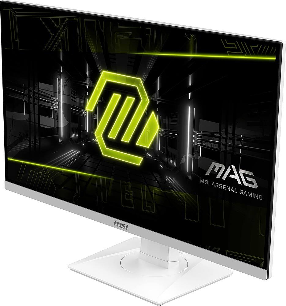 Left. MSI - MAG274QRFW 27"  QHD 180Hz 1ms Gaming Monitor with HDR400  (DisplayPort, HDMI, ) - White.
