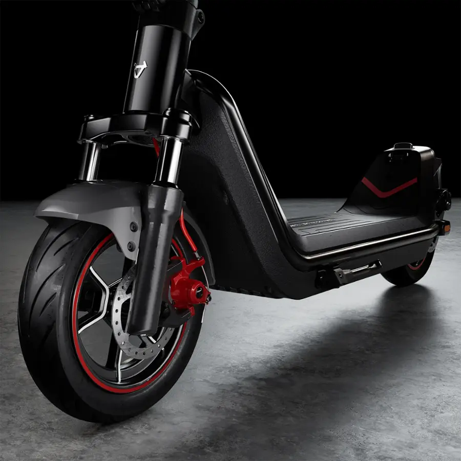 Alt View 16. NIU - KQi 300X Foldable Electric Kick Scooter W/ 37 mi Max Range & 23.7 mph Max Speed - Space Grey.