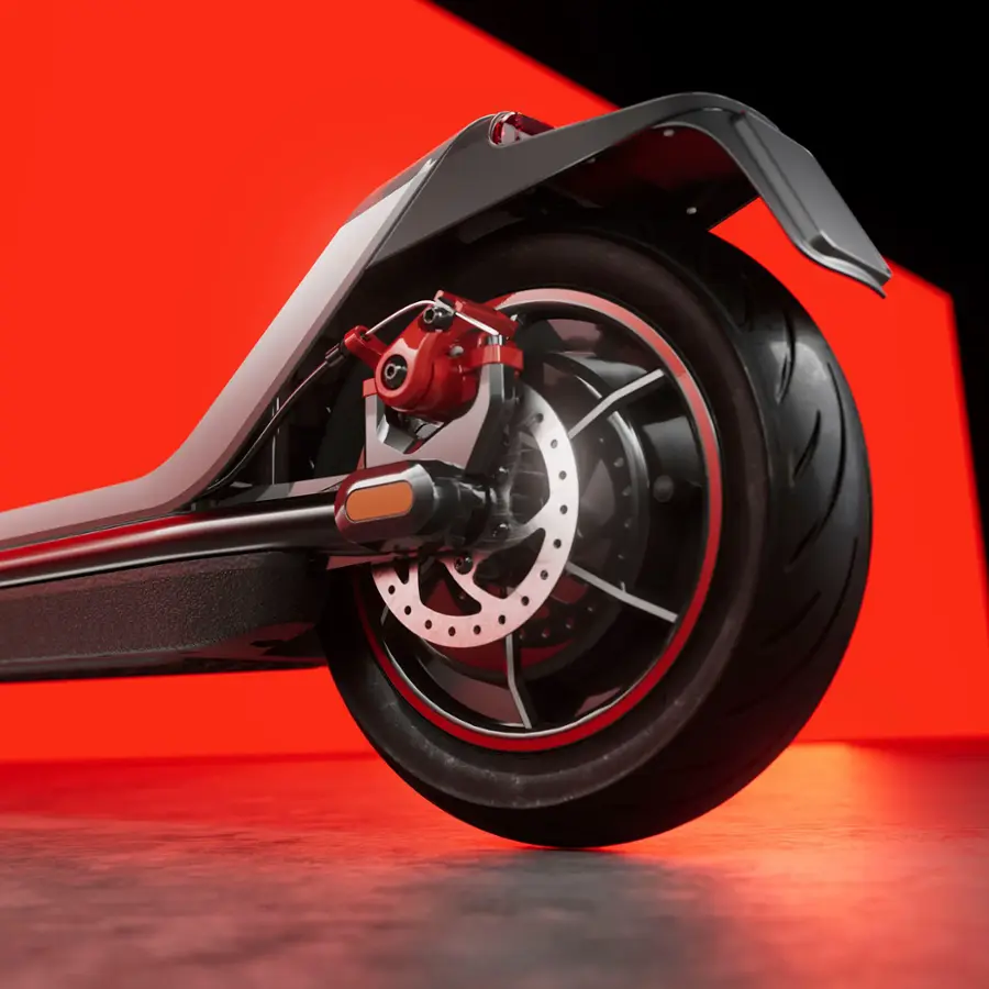 Alt View 17. NIU - KQi 300X Foldable Electric Kick Scooter W/ 37 mi Max Range & 23.7 mph Max Speed - Space Grey.