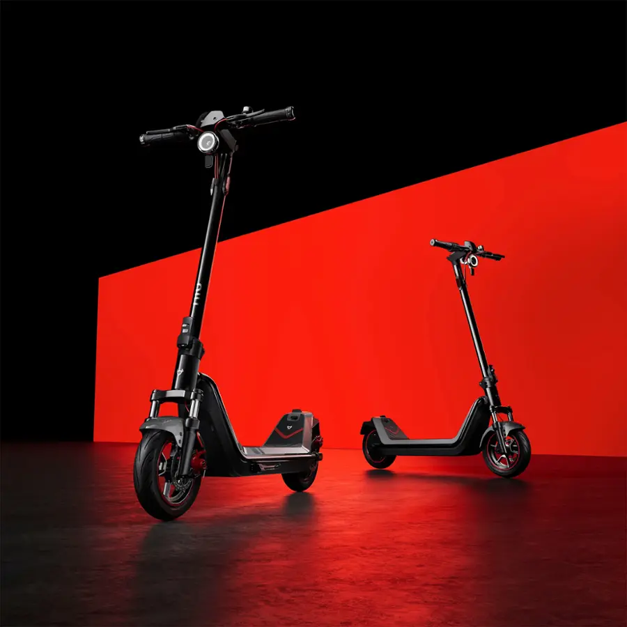 Alt View 22. NIU - KQi 300X Foldable Electric Kick Scooter W/ 37 mi Max Range & 23.7 mph Max Speed - Space Grey.