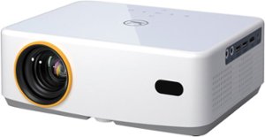 Vankyo - Leisure 570B Native 1080P Smart Projector with WiFi and Bluetooth, Mini Portable Projector With 100" Screen Included - White - Front_Zoom