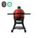 Angle. KAMADO JOE - Kamado Joe Konnected Joe Charcoal Grill - red.