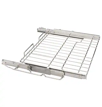 Front. GE - Extension Rack for Select GE Ranges - Nickel.