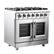 Angle. Forno Appliances - Massimo 5.36 cu.ft. Freestanding Gas Convection Range with French Doors and Air Fryer Kit.