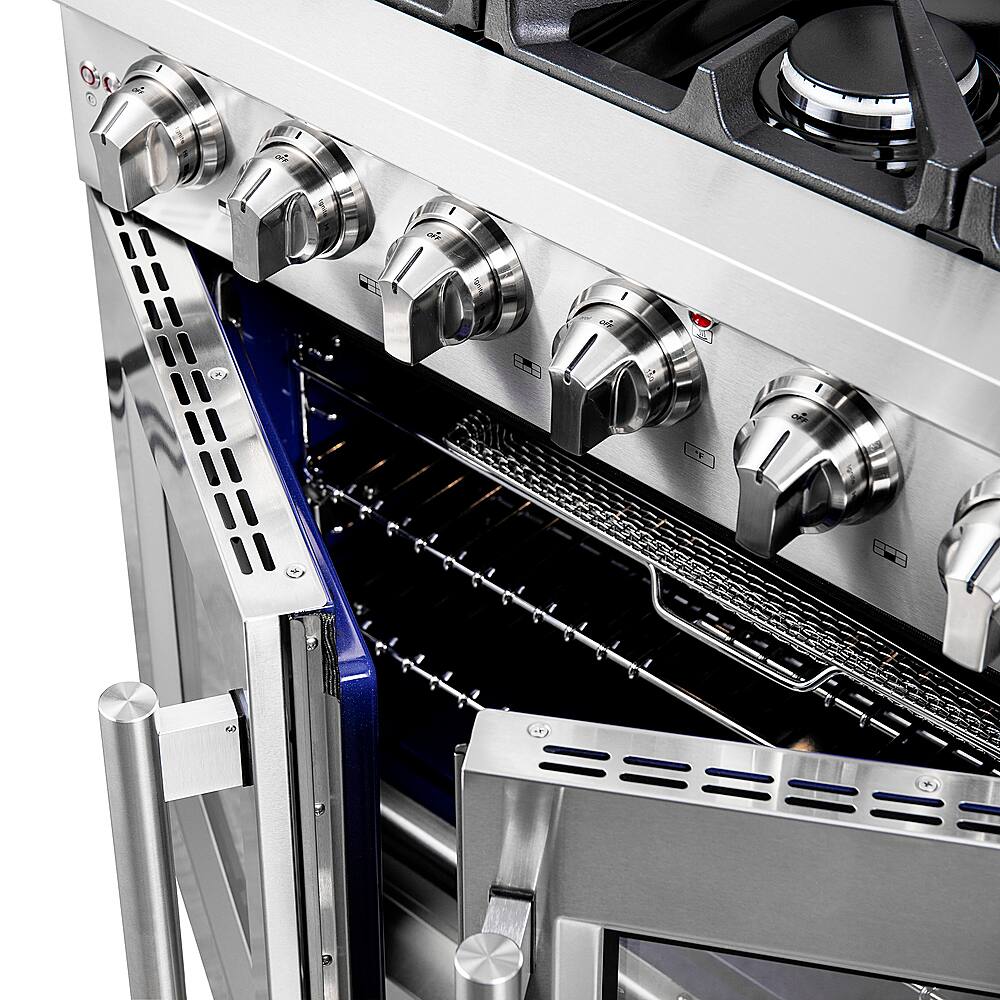 Alt View 12. Forno Appliances - Massimo 5.36 cu.ft. Freestanding Gas Convection Range with French Doors and Air Fryer Kit.