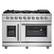 Front. Forno Appliances - Massimo 6.58 cu.ft. Freestanding Double Oven Gas Convection Range with French Doors and Air Fryer Kit.