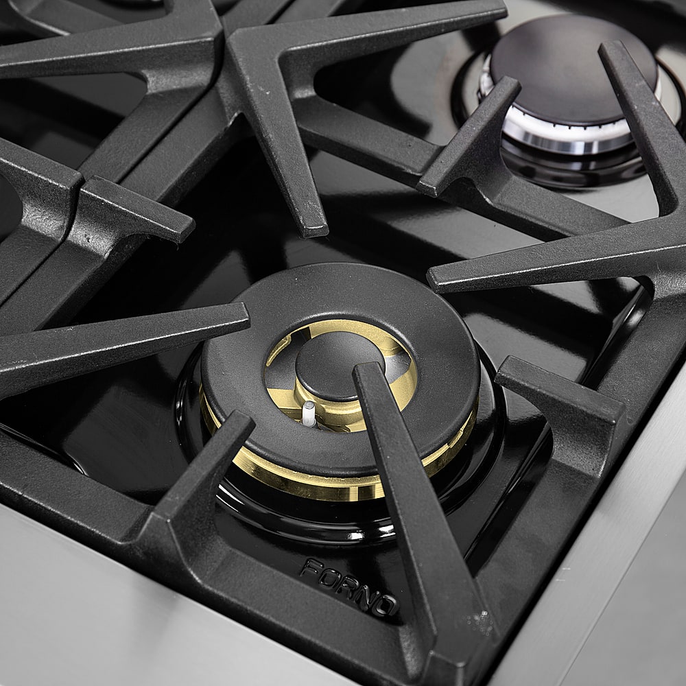 Alt View 15. Forno Appliances - Massimo 6.58 cu.ft. Freestanding Double Oven Gas Convection Range with French Doors and Air Fryer Kit.