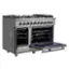 Alt View 1. Forno Appliances - Massimo 6.58 cu.ft. Freestanding Double Oven Gas Convection Range with French Doors and Air Fryer Kit.
