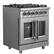 Angle. Forno Appliances - Massimo 4.32 cu. ft. Freestanding Gas Range with French Doors.
