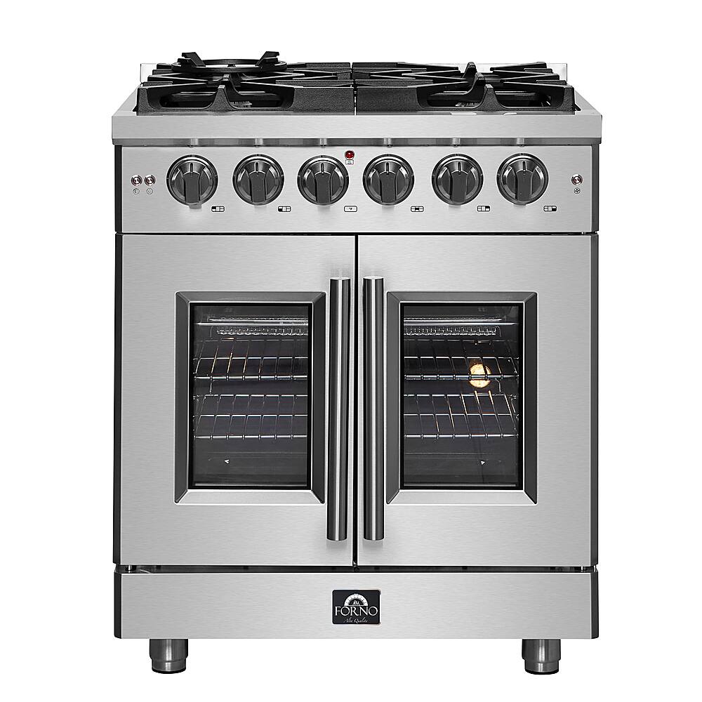 Front. Forno Appliances - Massimo 4.32 cu. ft. Freestanding Gas Range with French Doors.