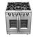 Alt View 11. Forno Appliances - Massimo 4.32 cu. ft. Freestanding Gas Range with French Doors.