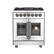 Front. Forno Appliances - Massimo 4.32 cu. ft. Freestanding Dual Fuel Convection Range with Steam Cleaning and French Doors - Stainless steel.