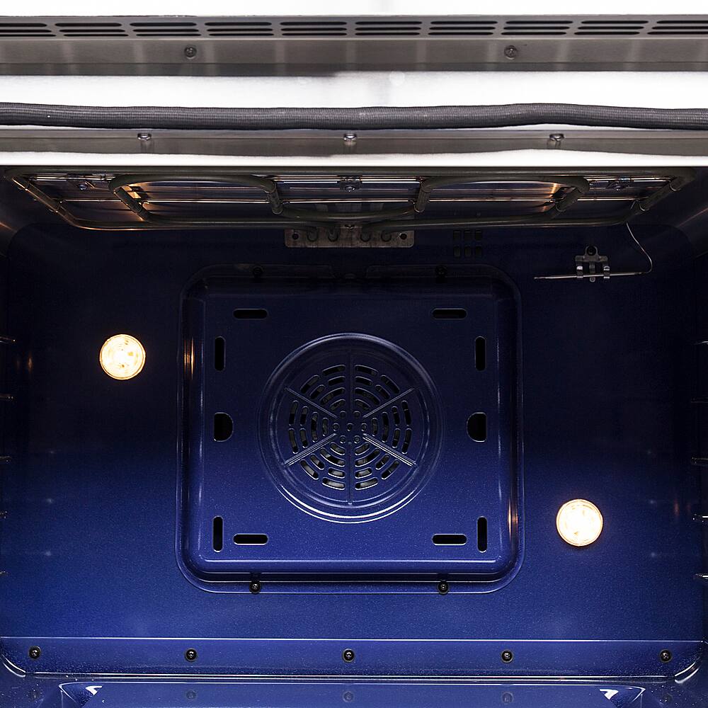 Alt View 13. Forno Appliances - Massimo 4.32 cu. ft. Freestanding Dual Fuel Convection Range with Steam Cleaning and French Doors - Stainless steel.