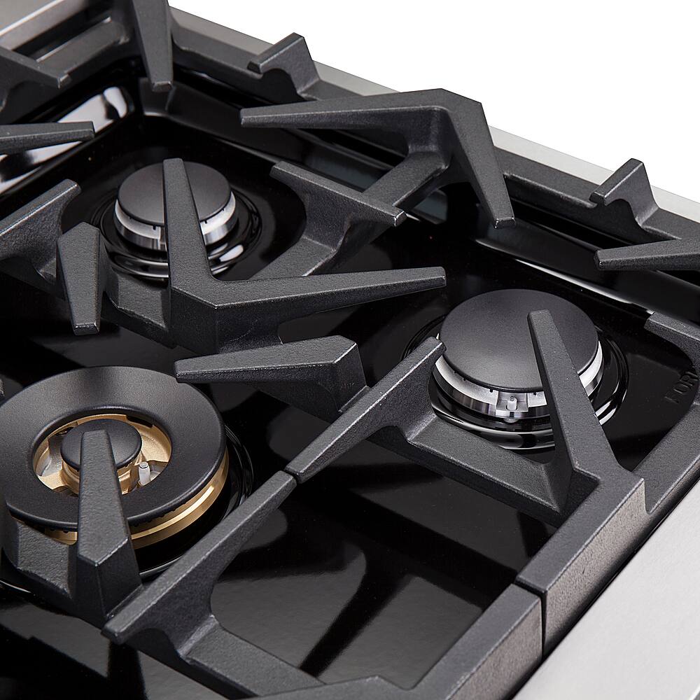 Alt View 16. Forno Appliances - Massimo 4.32 cu. ft. Freestanding Dual Fuel Convection Range with Steam Cleaning and French Doors - Stainless steel.