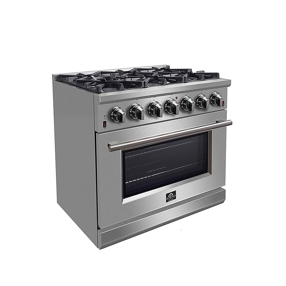 Angle. Forno Appliances - Massimo 5.36 cu.ft. Freestanding Gas Range with Steam Cleaning.
