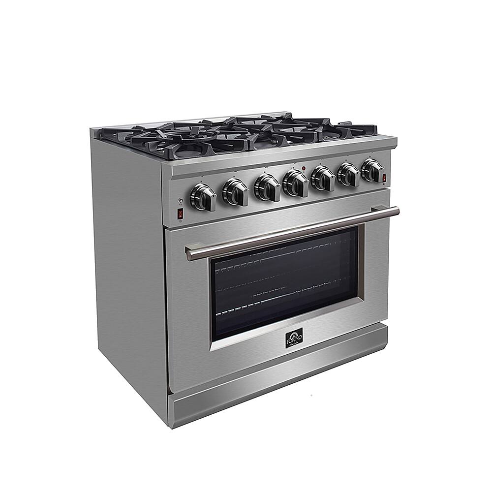 Angle. Forno Appliances - Massimo 5.36 cu.ft. Freestanding Gas Range with Steam Cleaning.