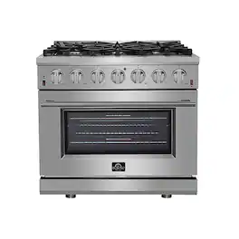 Forno Appliances - Massimo 5.36 cu.ft. Freestanding Gas Range with Steam Cleaning - Stainless steel