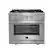 Front. Forno Appliances - Massimo 5.36 cu.ft. Freestanding Gas Range with Steam Cleaning.
