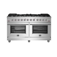 Forno Appliances - Massimo 8.64 cu.ft. Freestanding Double Oven Gas Convection Range with Steam Cleaning and Air Fryer Kit - Front_Zoom
