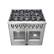 Alt View 11. Forno Appliances - Massimo 5.36 cu.ft. Freestanding Dual Fuel Convection Range with Steam Cleaning and French Doors - Stainless steel.