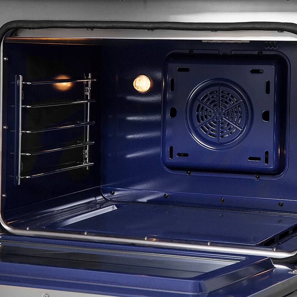 Alt View 18. Forno Appliances - Massimo 6.58 cu.ft. Freestanding Double Oven Dual Fuel Convection Range with Steam Cleaning and French Doors - Stainless steel.