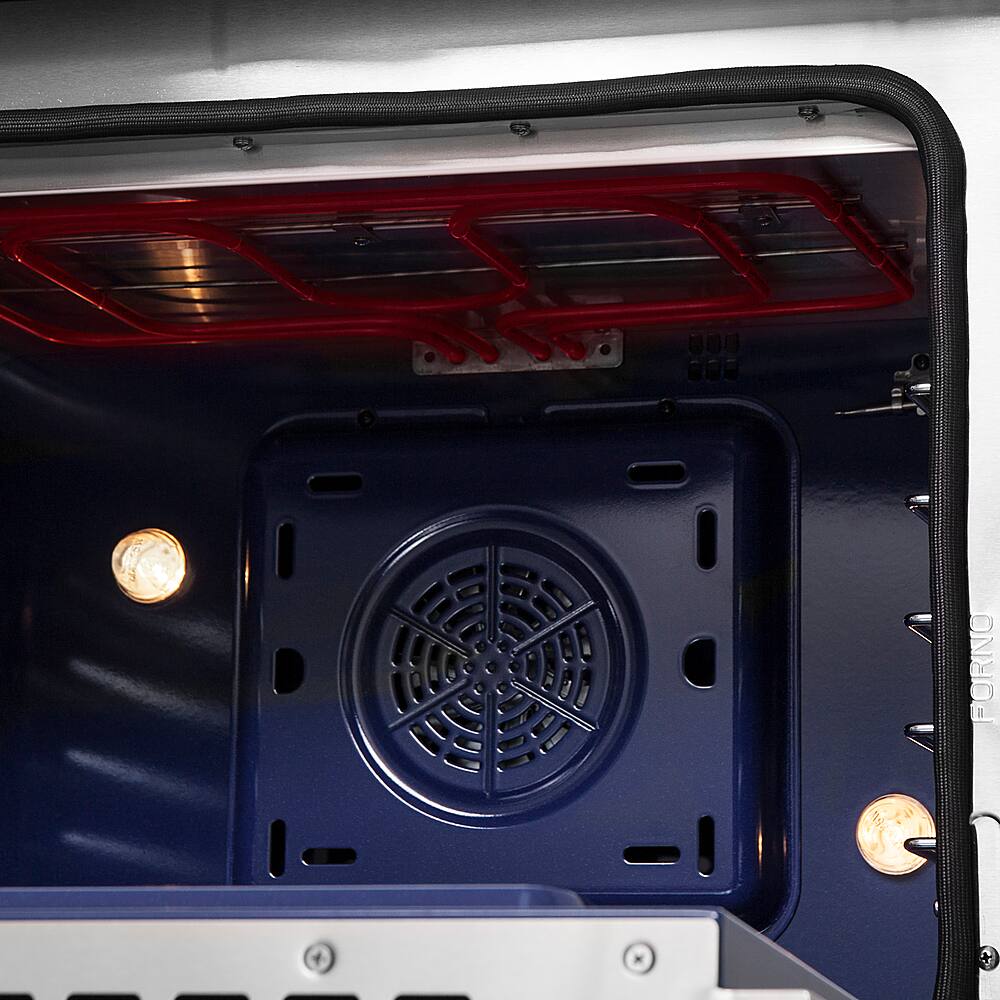 Alt View 20. Forno Appliances - Massimo 6.58 cu.ft. Freestanding Double Oven Dual Fuel Convection Range with Steam Cleaning and French Doors - Stainless steel.