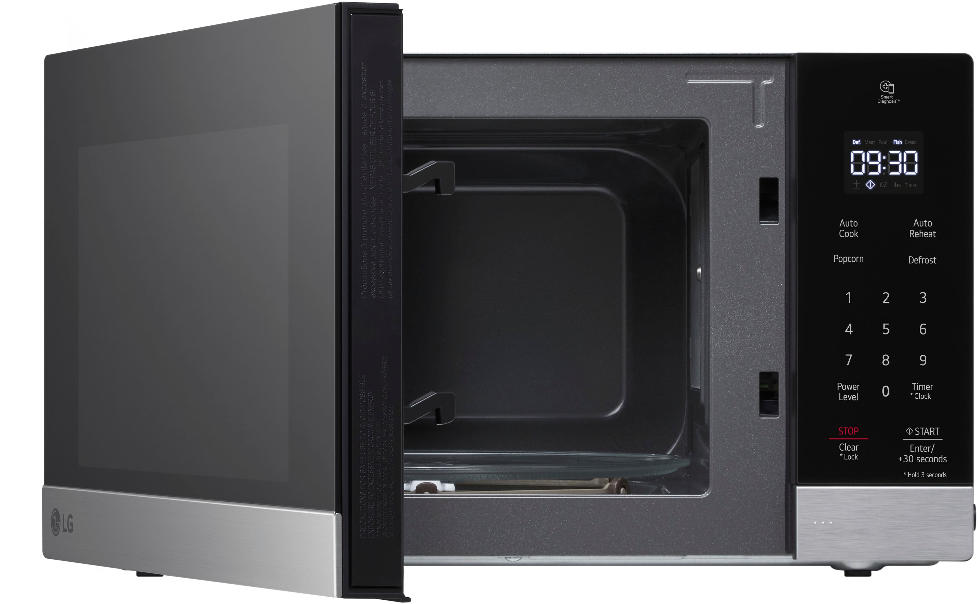 Alt View 12. LG - 0.9 Cu. Ft. Countertop Microwave with Sensor Cooking and Smart Inverter - Stainless Steel.