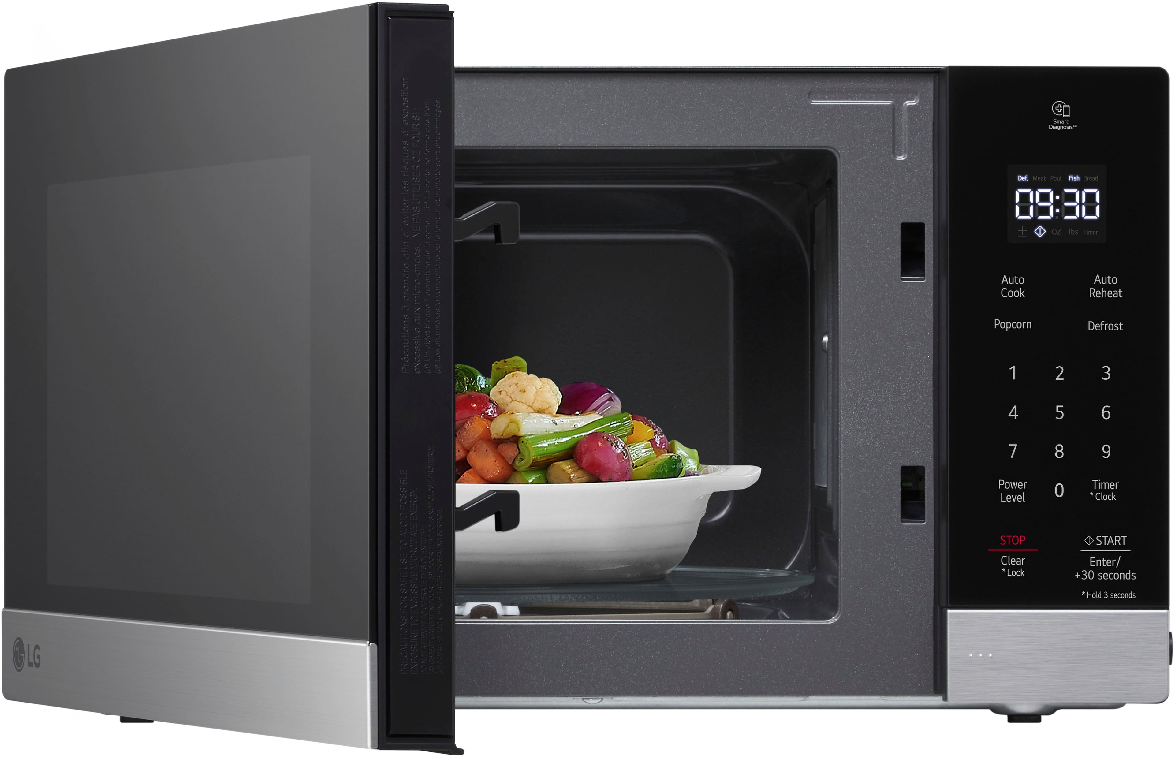 Alt View 13. LG - 0.9 Cu. Ft. Countertop Microwave with Sensor Cooking and Smart Inverter - Stainless Steel.