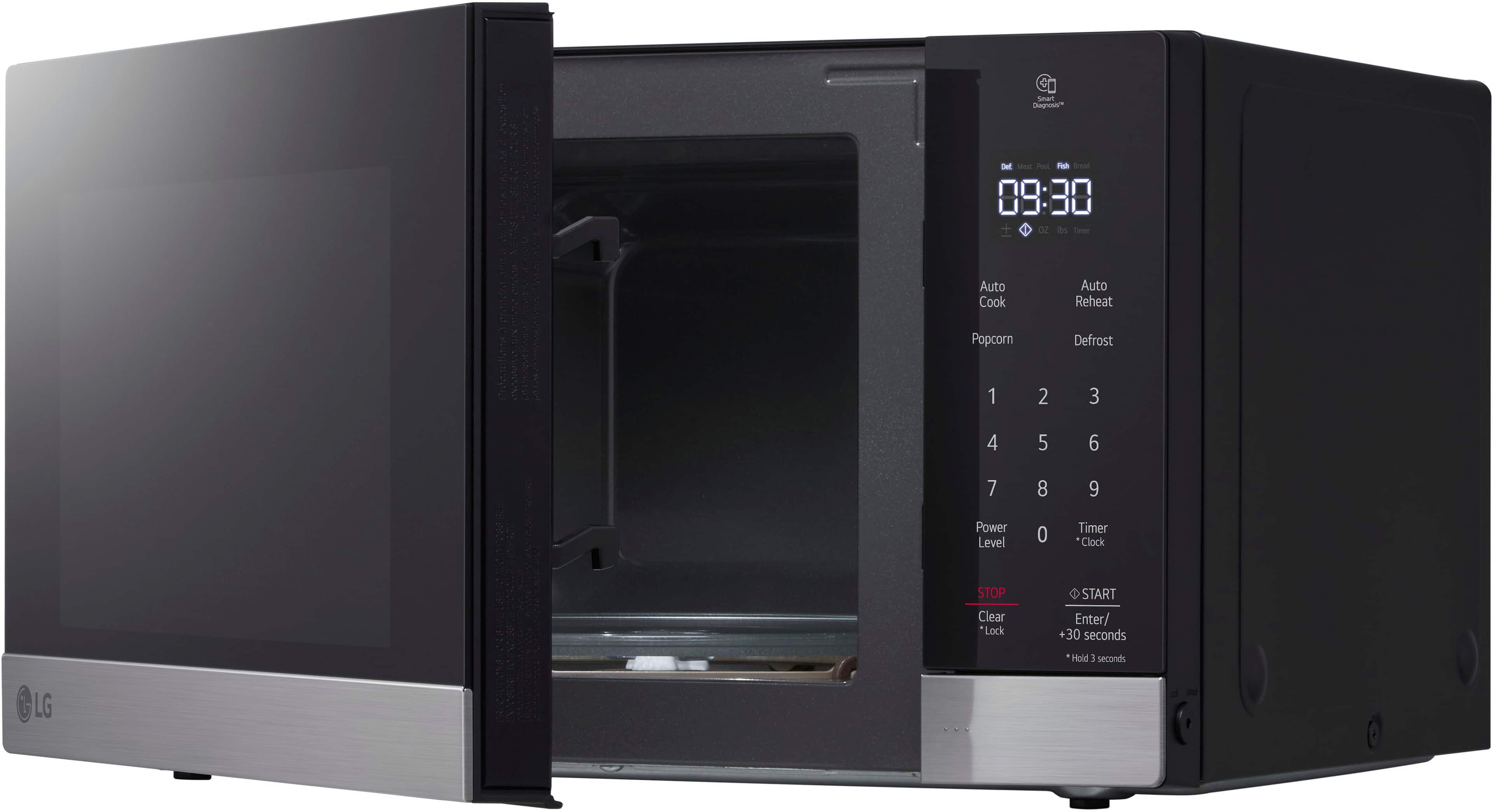 Alt View 18. LG - 0.9 Cu. Ft. Countertop Microwave with Sensor Cooking and Smart Inverter - Stainless Steel.