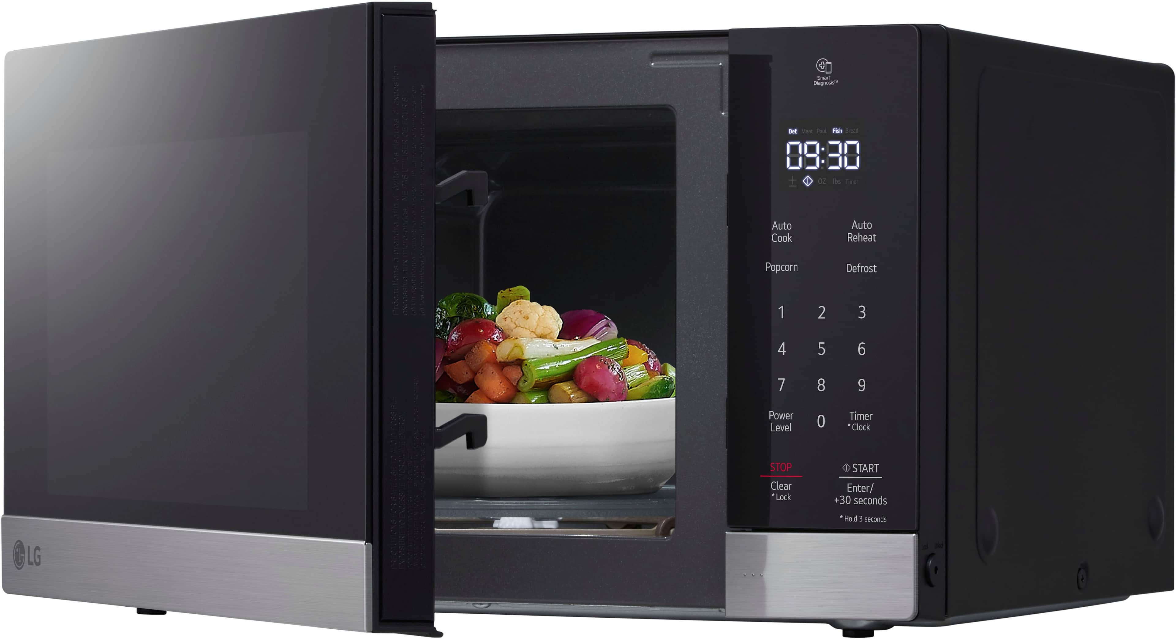 Alt View 19. LG - 0.9 Cu. Ft. Countertop Microwave with Sensor Cooking and Smart Inverter - Stainless Steel.