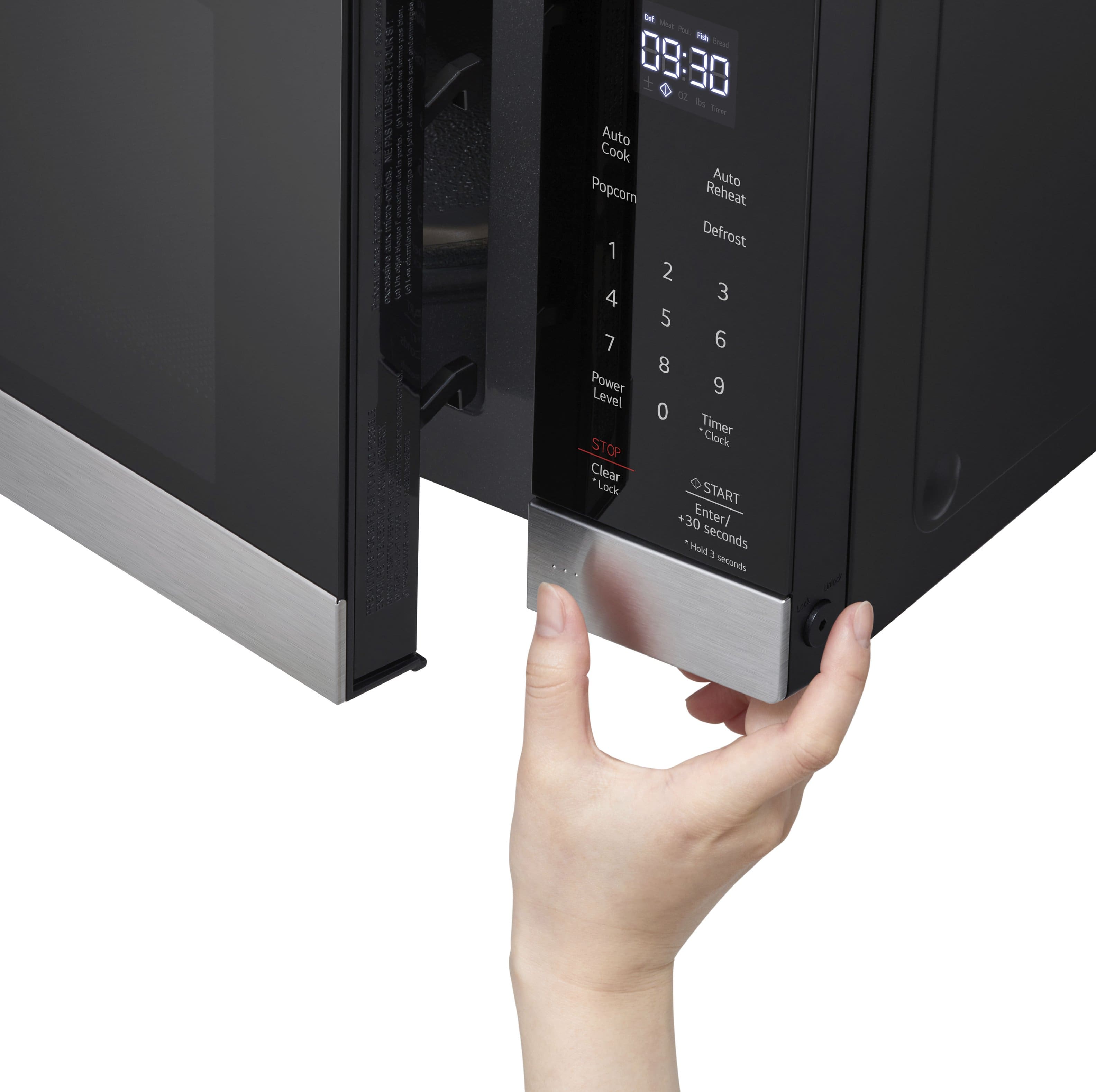 Alt View 22. LG - 0.9 Cu. Ft. Countertop Microwave with Sensor Cooking and Smart Inverter - Stainless Steel.