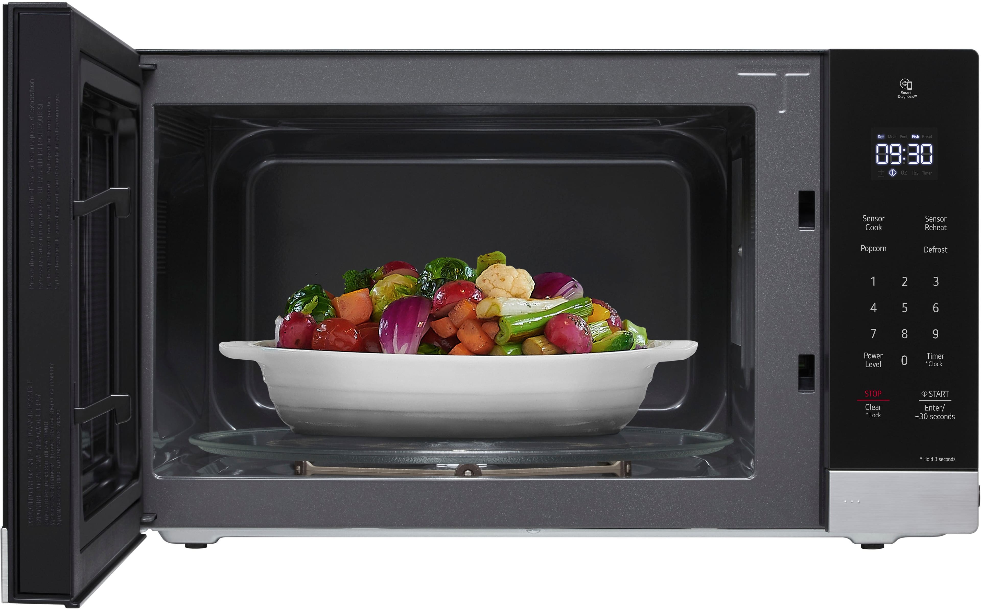 Alt View 11. LG - 1.5 Cu. Ft. Countertop Microwave with Sensor Cooking and Smart Inverter - Stainless Steel.