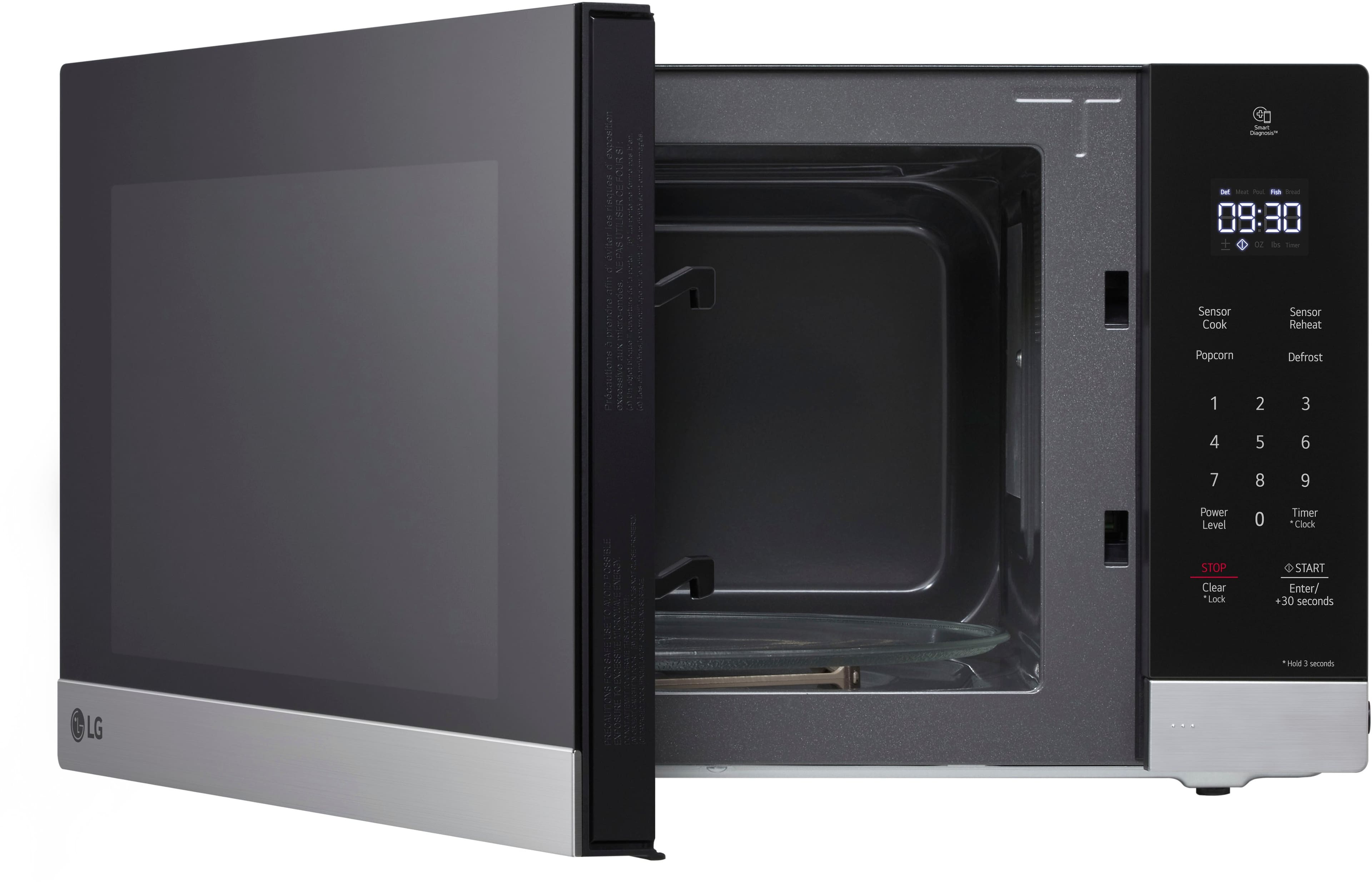 Alt View 13. LG - 1.5 Cu. Ft. Countertop Microwave with Sensor Cooking and Smart Inverter - Stainless Steel.