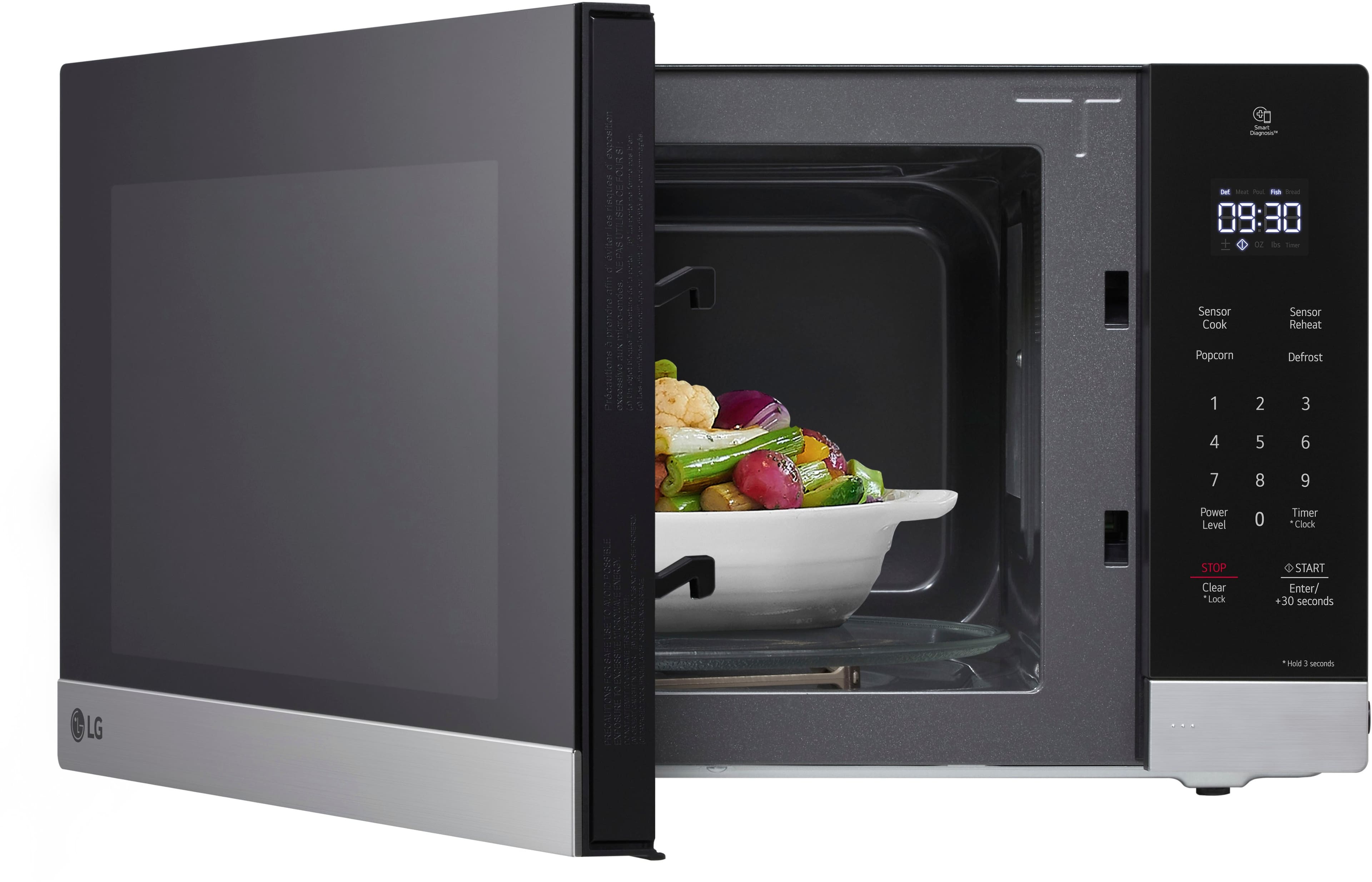 Alt View 14. LG - 1.5 Cu. Ft. Countertop Microwave with Sensor Cooking and Smart Inverter - Stainless Steel.