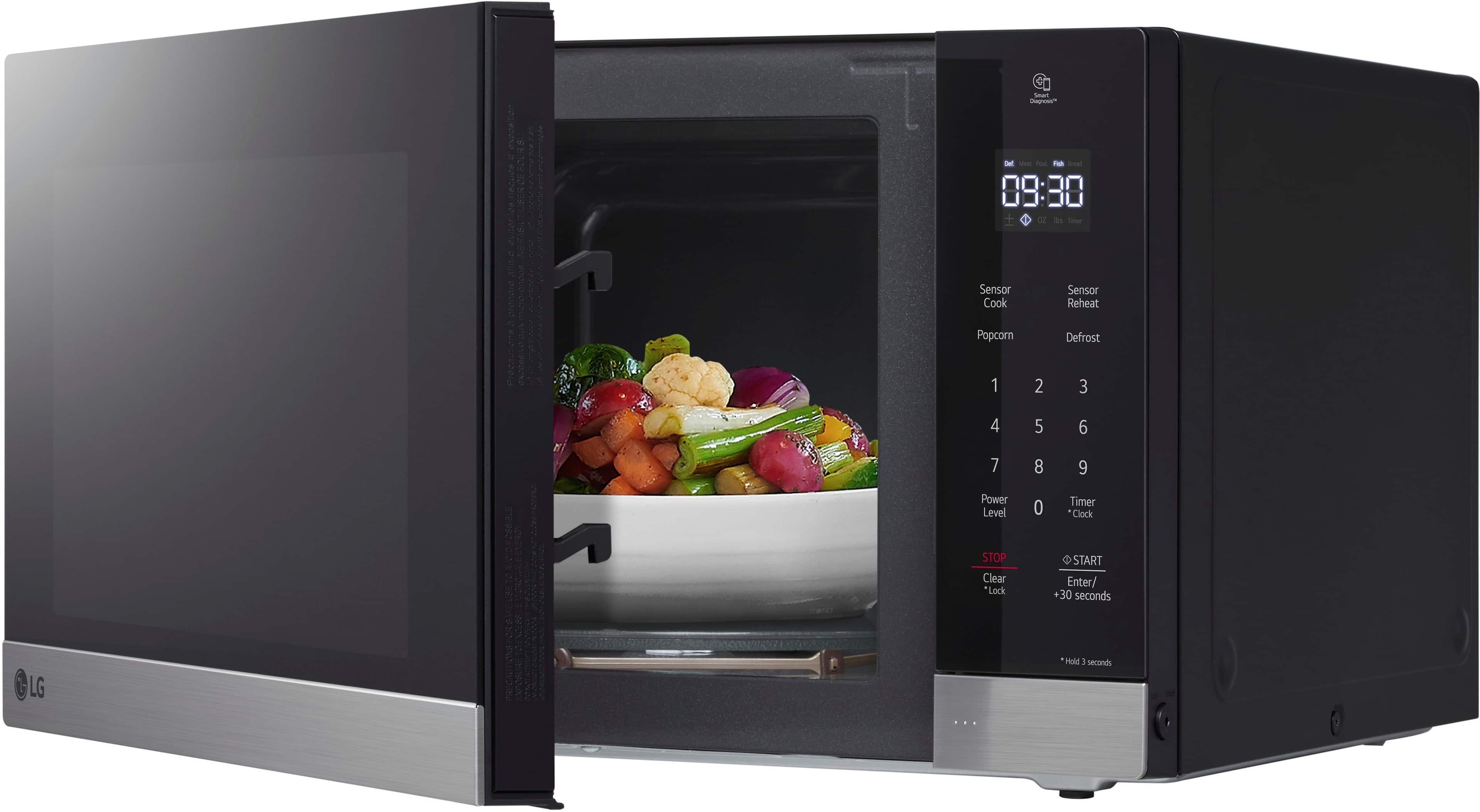 Alt View 19. LG - 1.5 Cu. Ft. Countertop Microwave with Sensor Cooking and Smart Inverter - Stainless Steel.