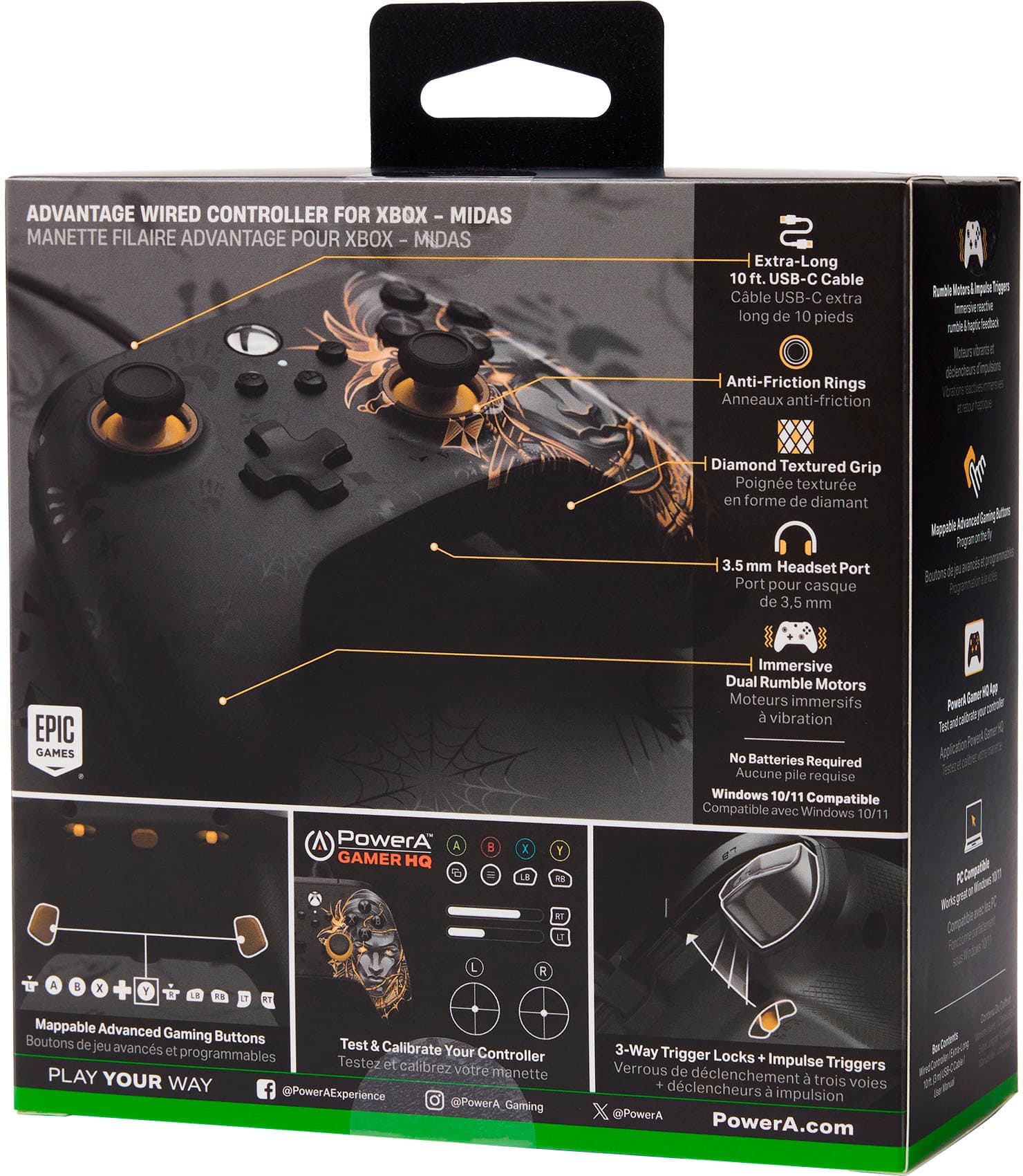 Alt View 26. PowerA - Advantage Wired Controller for Xbox Series X|S - Midas.