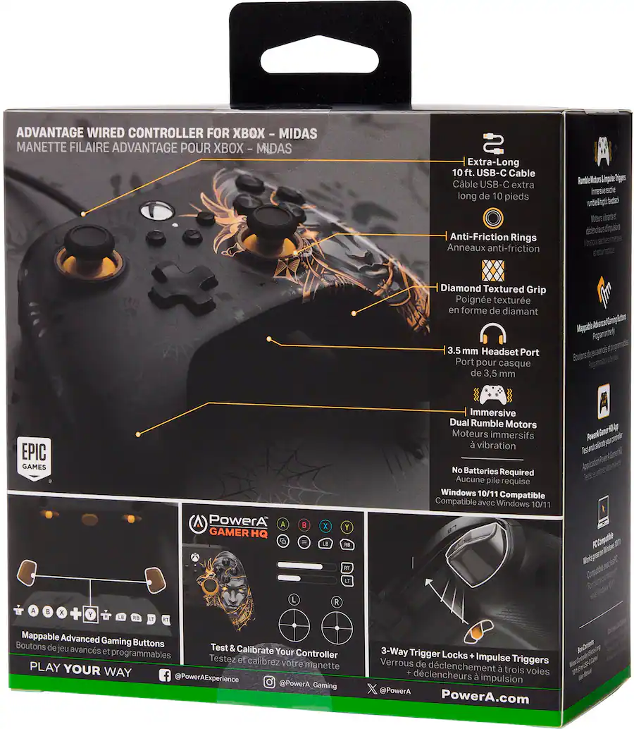PowerA Advantage Wired Controller for Xbox Series X|S Midas XBGP0238-01 ...
