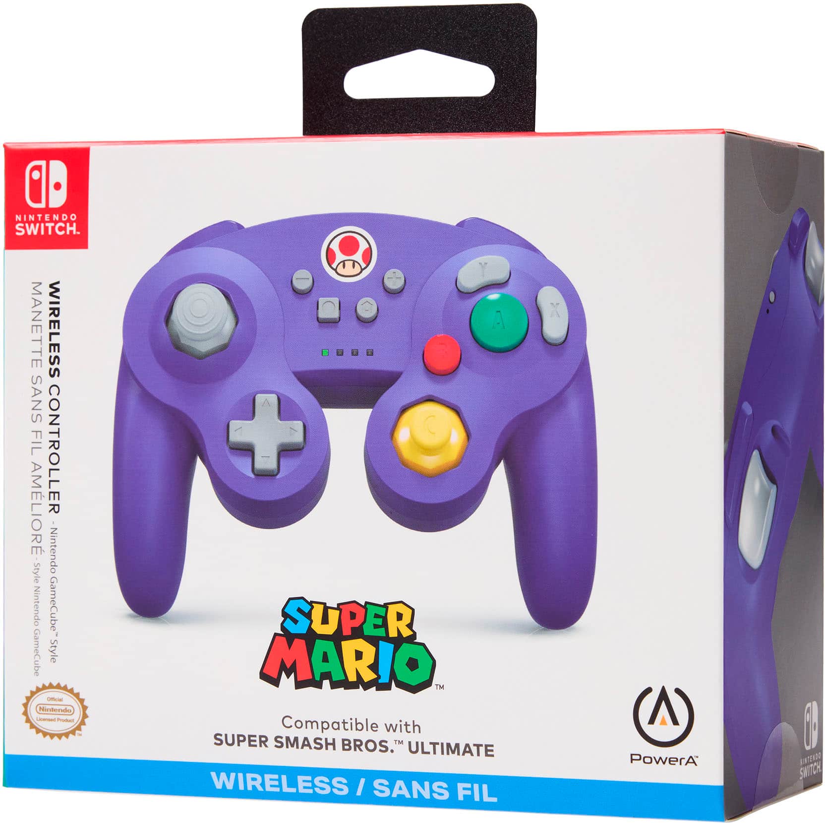 Alt View 25. PowerA - GameCube Style Wireless Controller for Nintendo Switch - Toad.