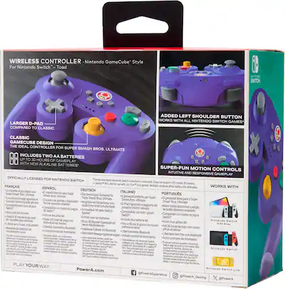PowerA GameCube Style Wireless Controller for Nintendo Switch Toad