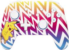 Front. PowerA - Enhanced Wireless Controller for Nintendo Switch - Pikachu Vibrant.