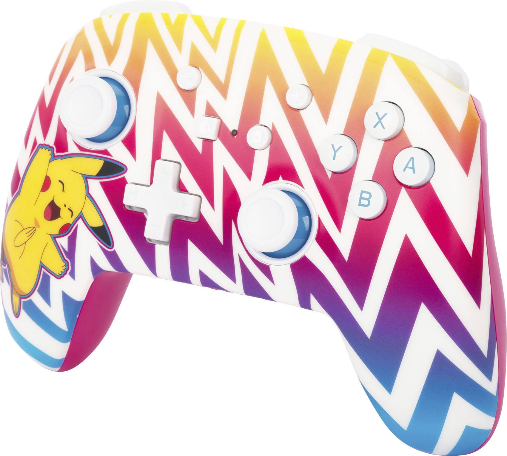 Left. PowerA - Enhanced Wireless Controller for Nintendo Switch - Pikachu Vibrant.