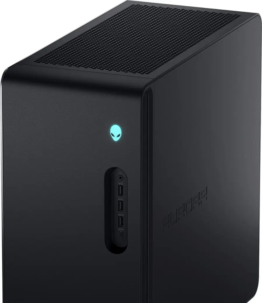 Angle. Alienware - Aurora R16 Desktop – Intel Core i7 Processor 14700KF – NVIDIA GeForce RTX 4070 SUPER - 32GB Memory – 1TB SDD - Black.