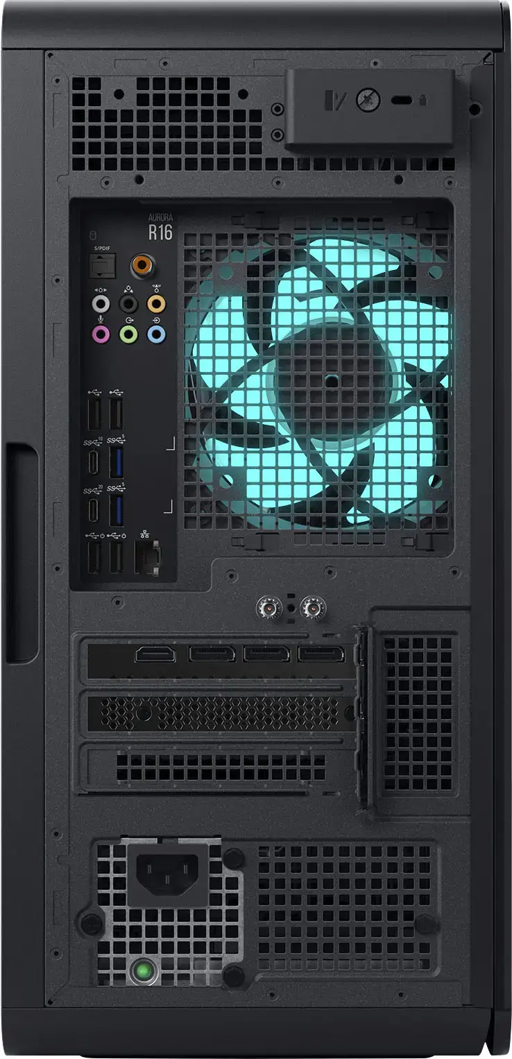 Back. Alienware - Aurora R16 Desktop - 14th Gen Intel Core i9 14900KF - 32GB Memory - NVIDIA GeForce RTX 4080 SUPER - 2TB SSD - Black.