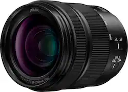 Panasonic - LUMIX Full Frame Camera Lens, S 28-200mm F4-7.1 MACRO - Black - Front_Zoom