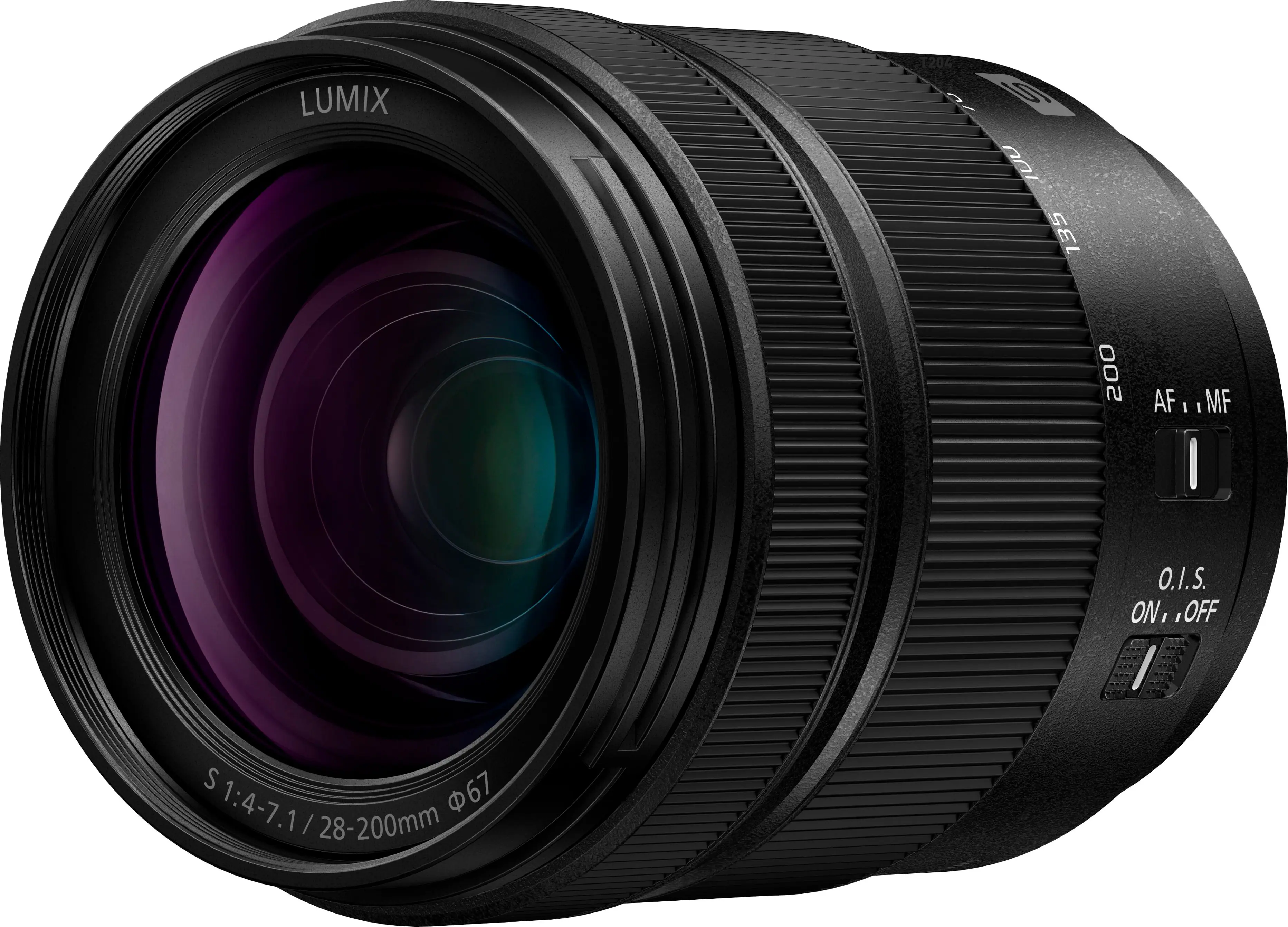 Lumix is the brand of the camera lens in the image. The lens has a focal length of 28-200mm, and it is designed for use with Micro Four Thirds cameras. The lens is capable of autofocus, and it has a maximum aperture of f/2.8. The lens is also equipped with image stabilization technology, which helps to reduce camera shake and improve image quality. The lens is designed for use in various lighting conditions, making it suitable for both indoor and outdoor photography.