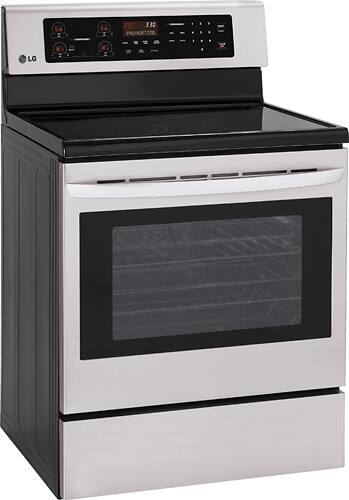 Customer Reviews Lg 30 Self Cleaning Freestanding Electric Range Stainless Steel Lre3021st 8935