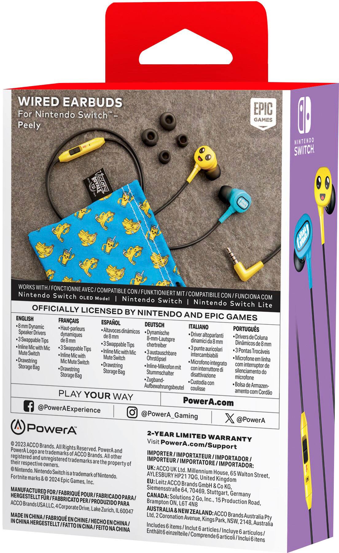 Alt View 26. PowerA - Wired Earbuds for Nintendo Switch - Fortnite Peely.