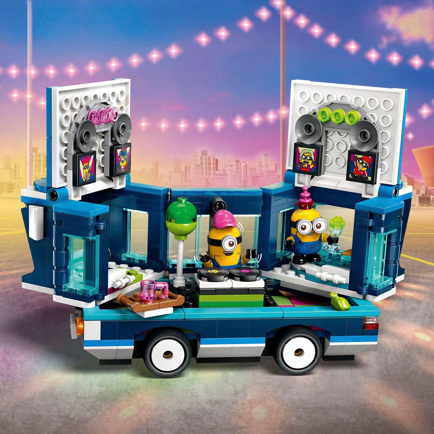 Angle. LEGO - Despicable Me 4 Minions’ Music Party Bus, Fun Despicable Me Toy, 75581.