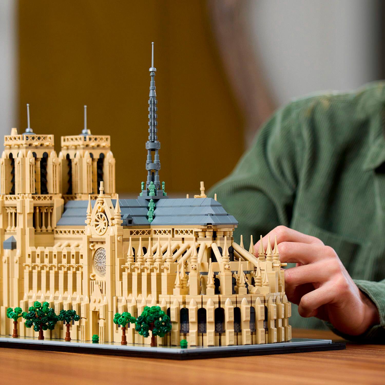 A detailed LEGO model of an iconic Paris landmark.