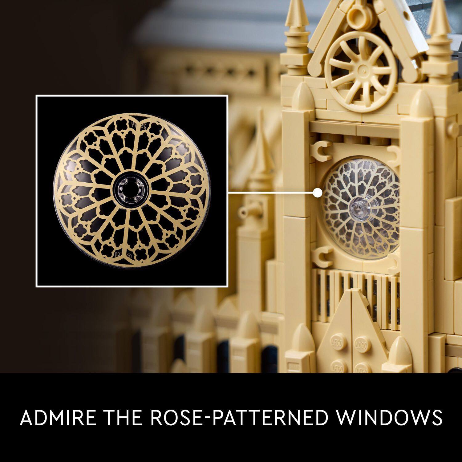 ADMIRE THE ROSE-PATTERNED WINDOWS